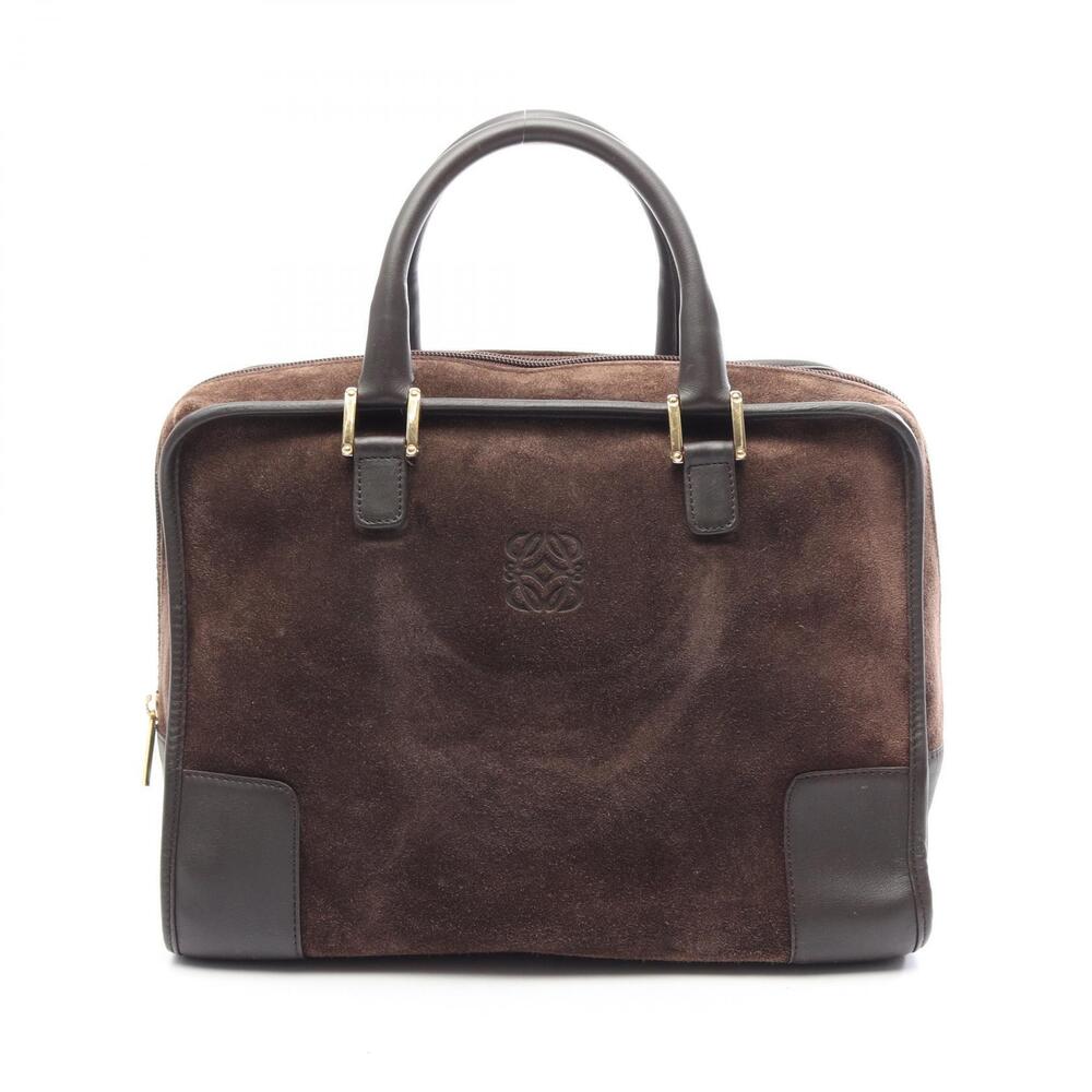 Loewe Amazona Top Handle Bag Suede Leather Brown
